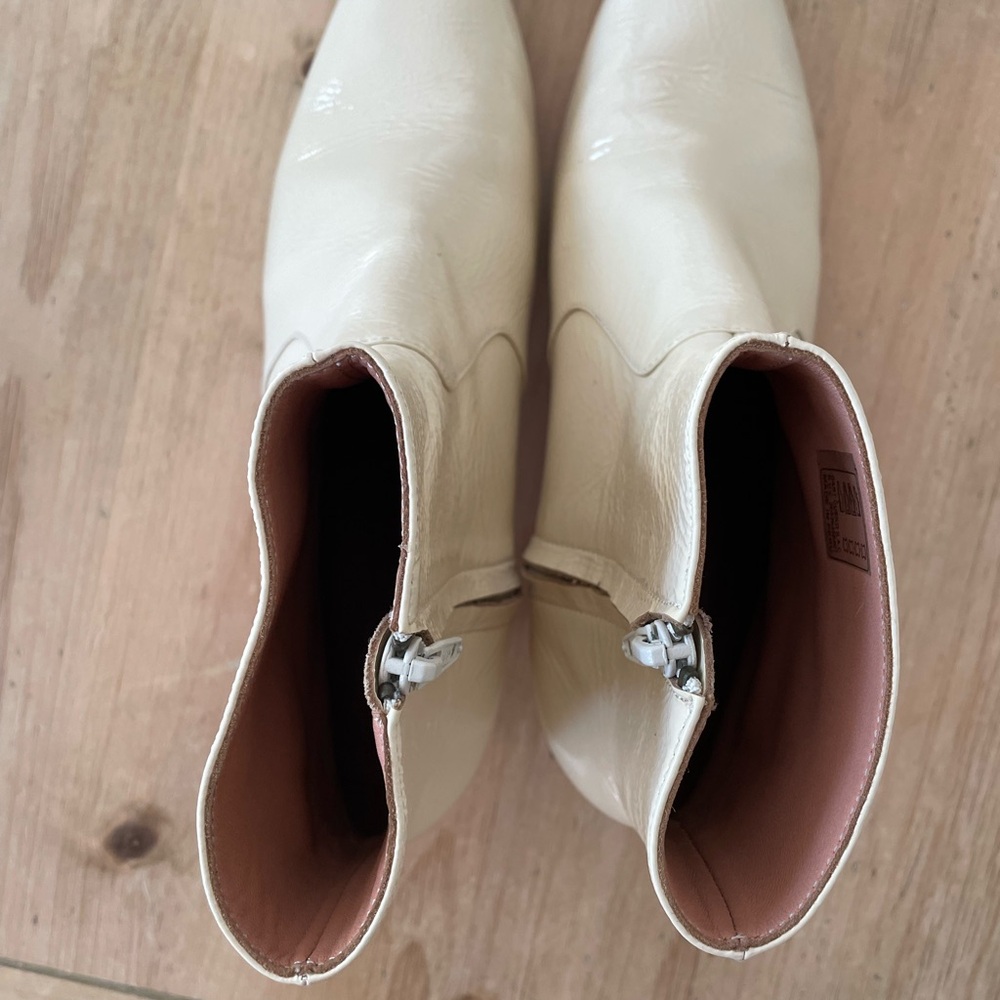 Rachel Comey Pimm Bootie Cream Crinkle Real Leather - Picture 8 of 8